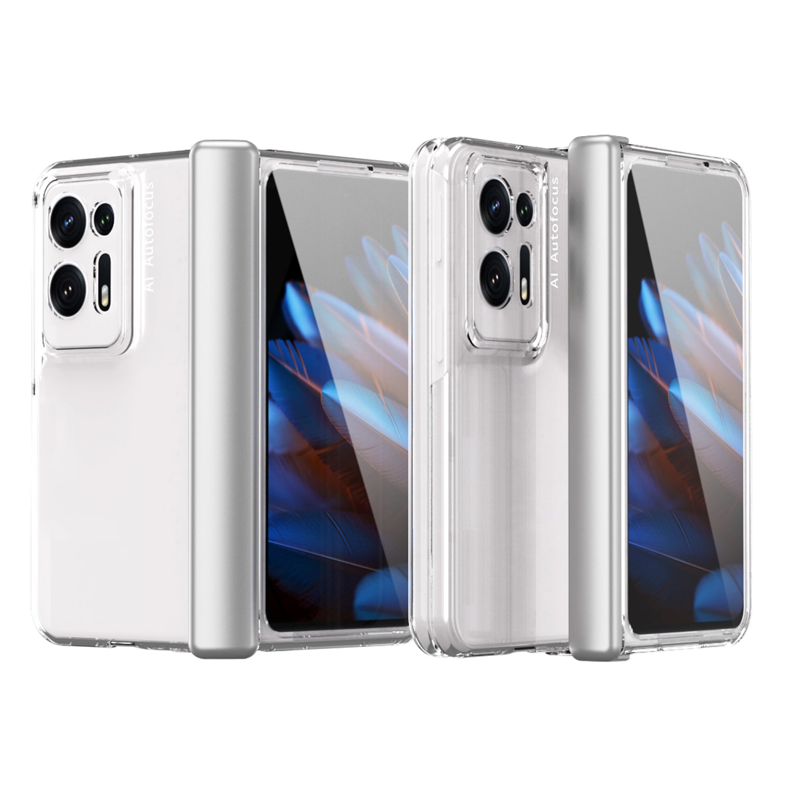 Anti-scratch Phone Cover For Oppo Find N2 5G Side Hinge Hard PC Phone Case with Tempered Glass Film Anti-scratch Phone Cover For Oppo Find N2 5G Side Hinge Hard PC Phone Case with Tempered Glass Film